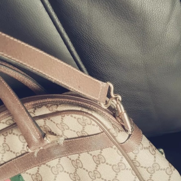 Gucci messenger vintage bag. Green red strips - Picture 7 of 8